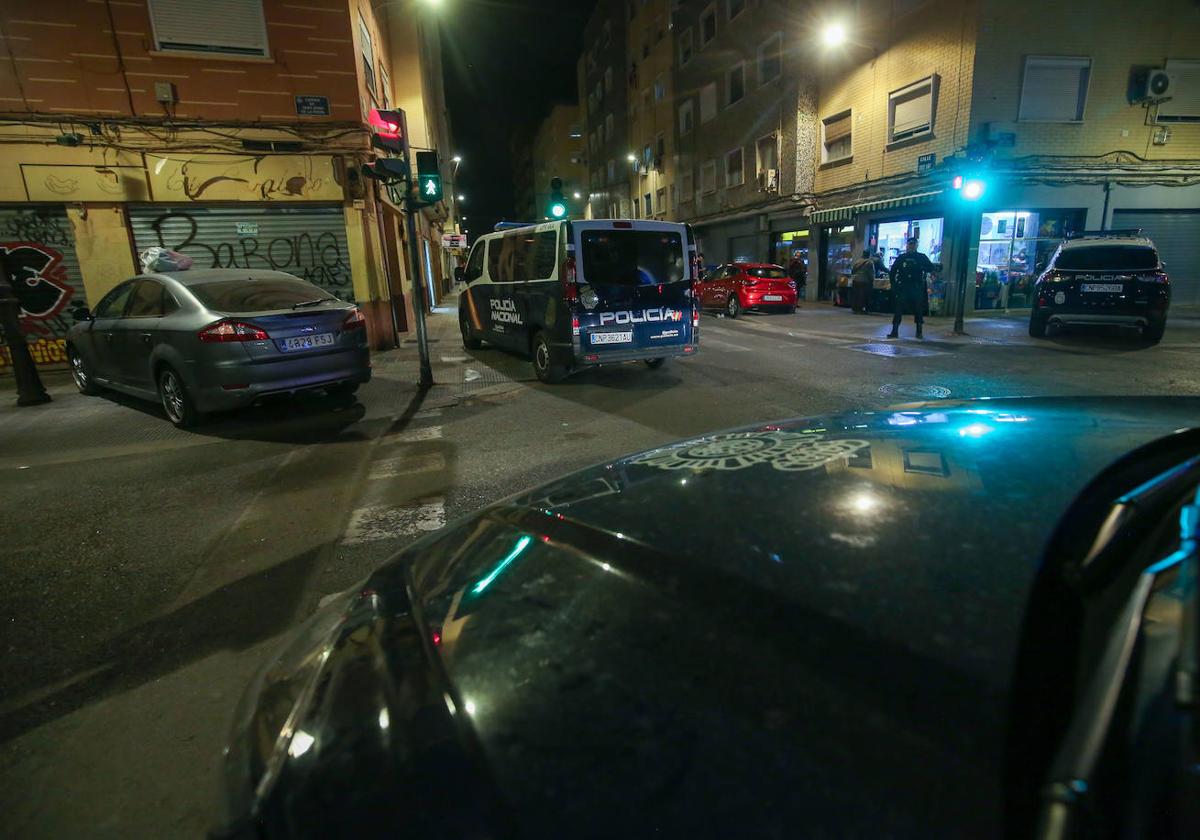 Redada contra la delincuencia en el barrio de Orriols de Valencia