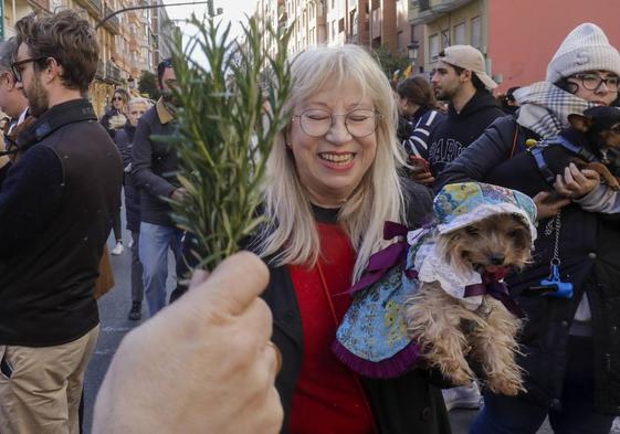 Bendición de animales en la calle Sagunto del año pasado.