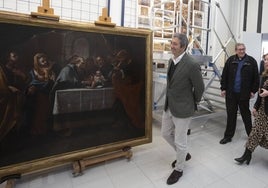 El vicepresidente del Consell y conseller de Cultura, Vicente Barrera, en su visita este miércoles al Institut Valencià de Conservació, Restauració i Investigació.