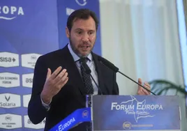 El ministro de Transportes, Óscar Puente, interviene en un desayuno informativo organizado por Nueva Economía Forum.