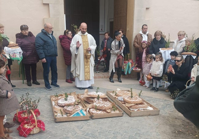 Bendición de los panes en Quesa el