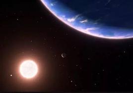 Recreación artística del exoplaneta GJ 9827d.