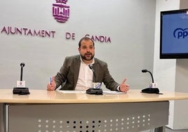 El portavoz adjunto del PP de Gandia.