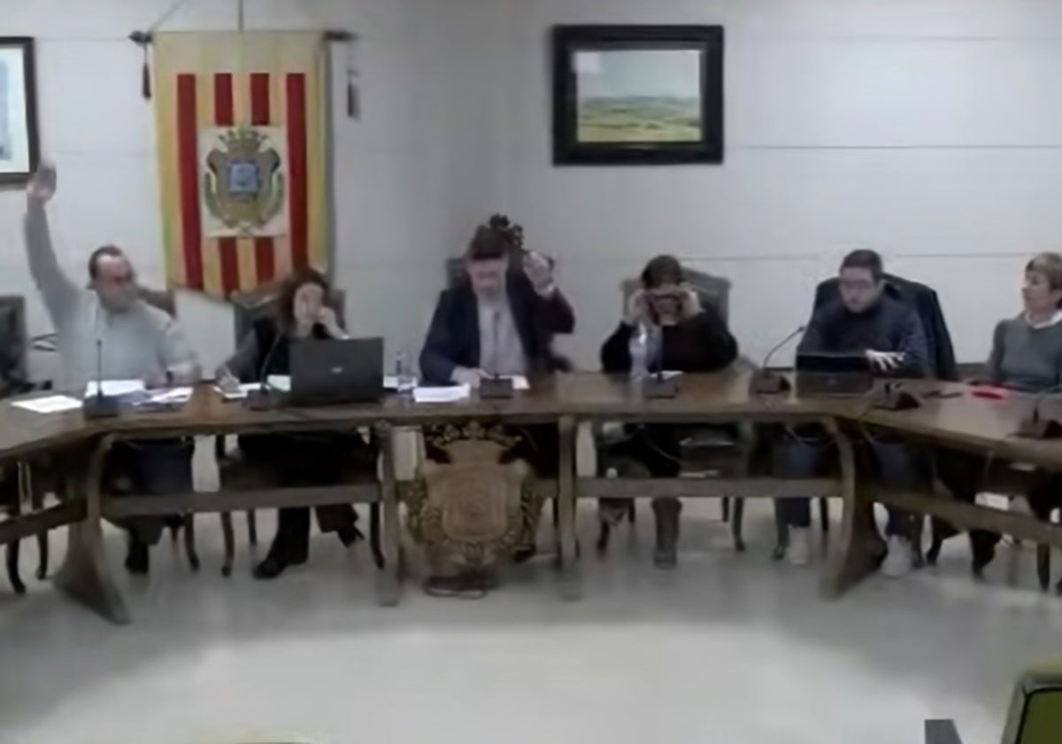 Momento de la votación en el pleno.