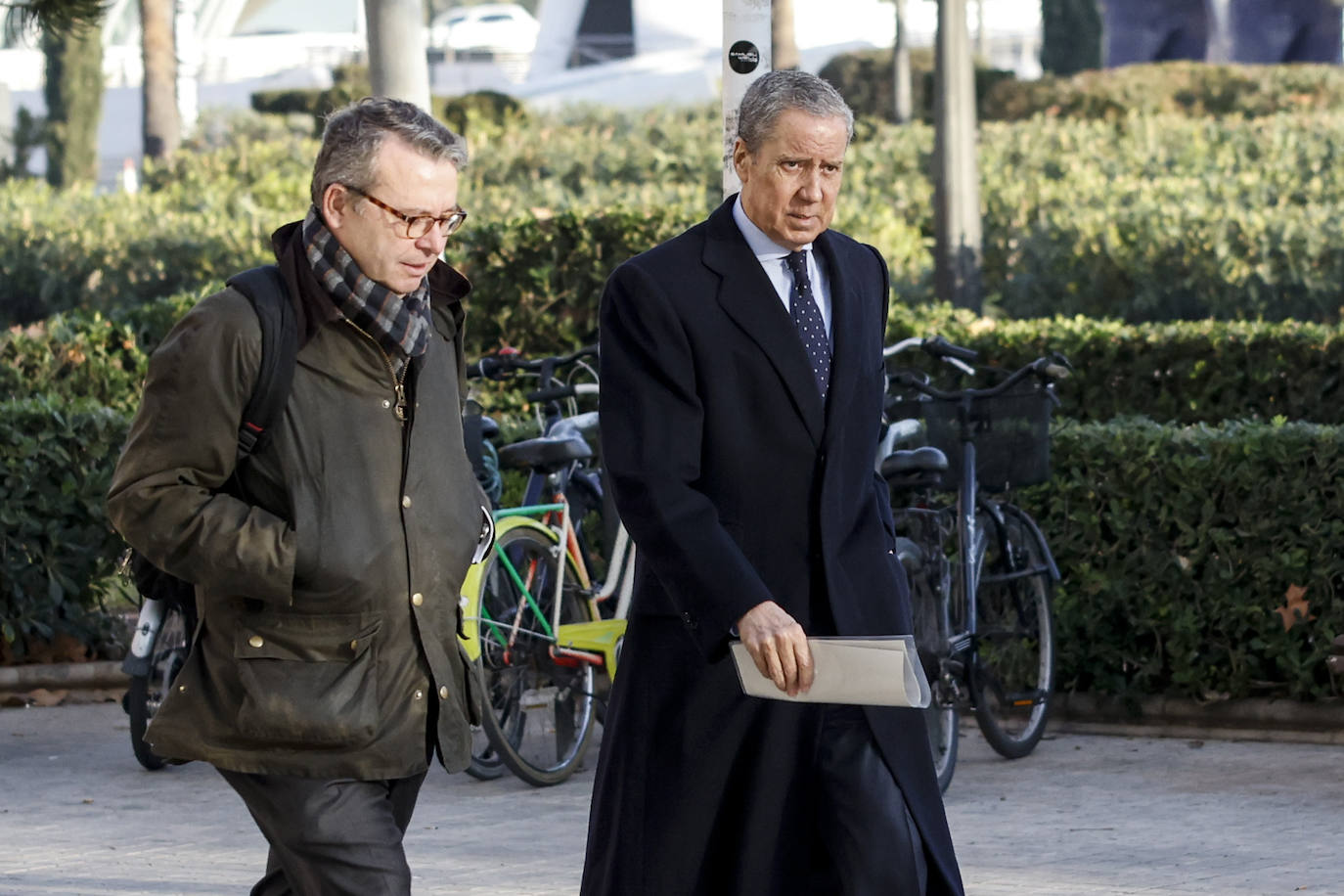 Eduardo Zaplana a su llegada.