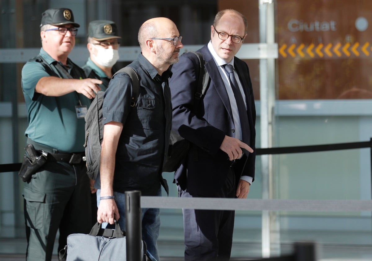 Francis Puig, a su llegada a la Ciudad de la Justicia.