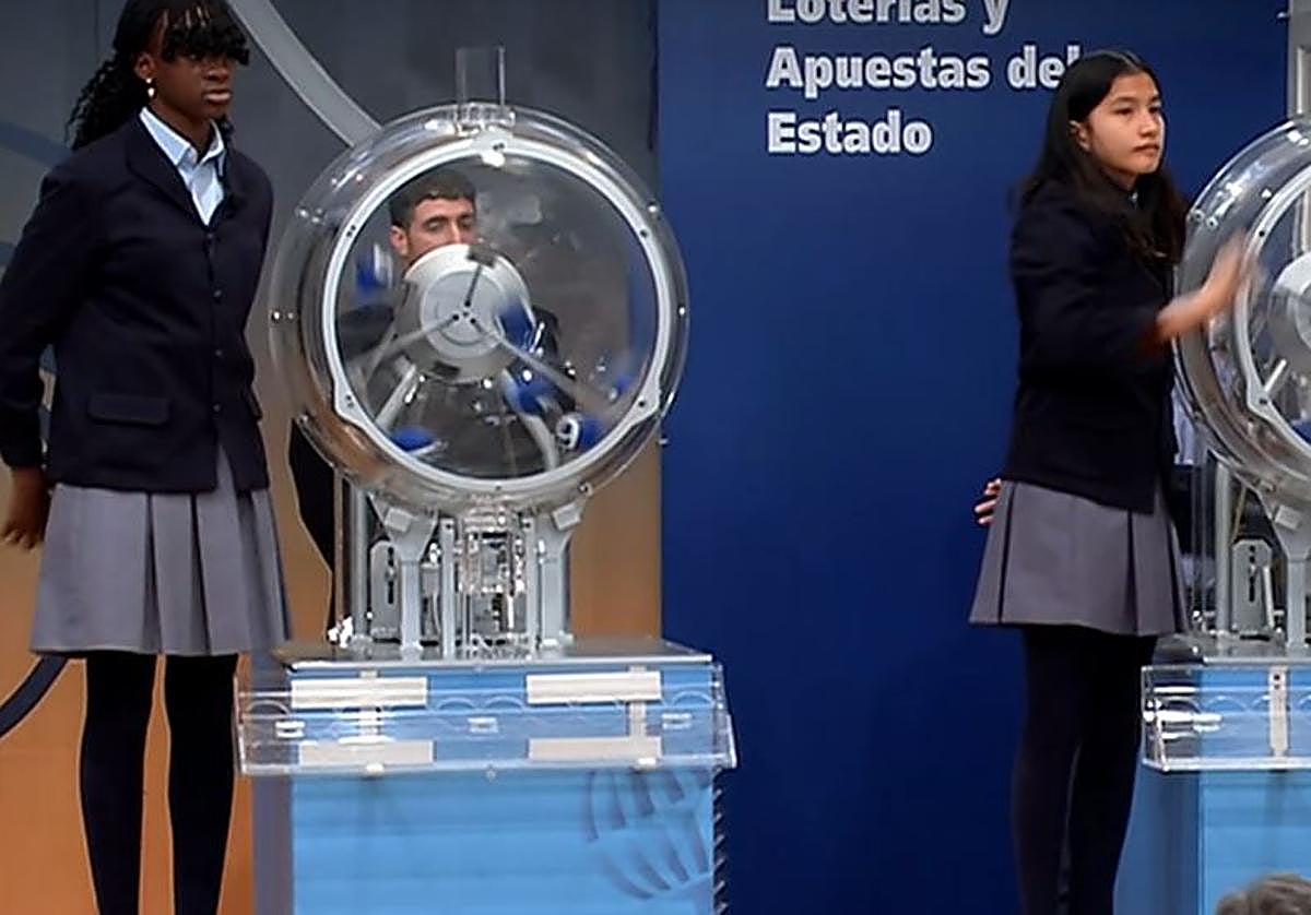 Un fotograma del sorteo de este sábado.