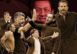 Composición de los entrenadores que han tenido sus más y sus menos con Peter Lim.