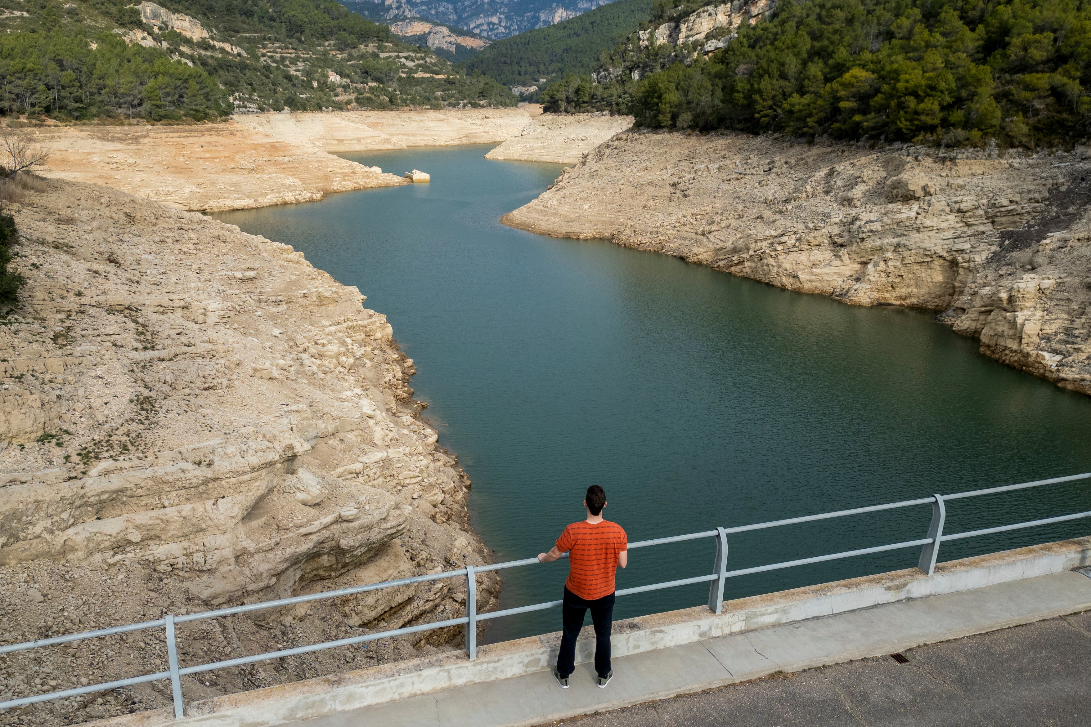 El embalse de Ulldecona, en el norte de Castellón, en una imagen de este martes.