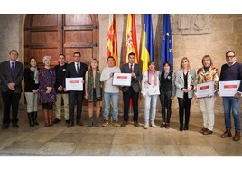 Reunión en el Palau de la Generalitat.