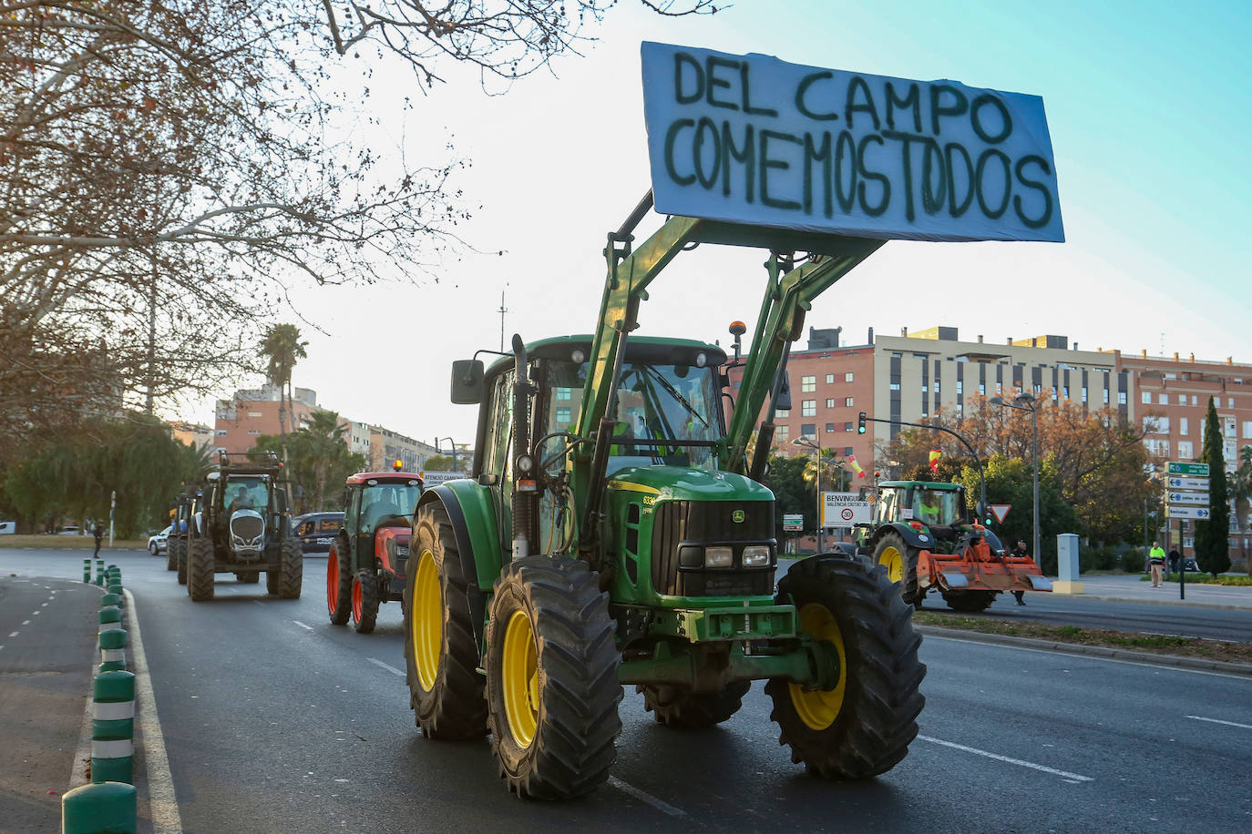 Fotos de la tractorada en Valencia y el resto de España