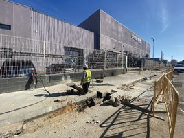 Obras en el polígono.