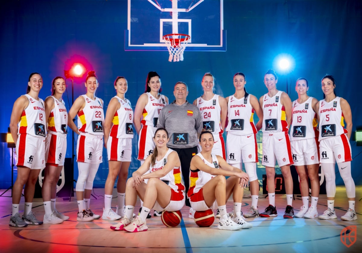 Posado de la Selección Española Femenina de Baloncesto