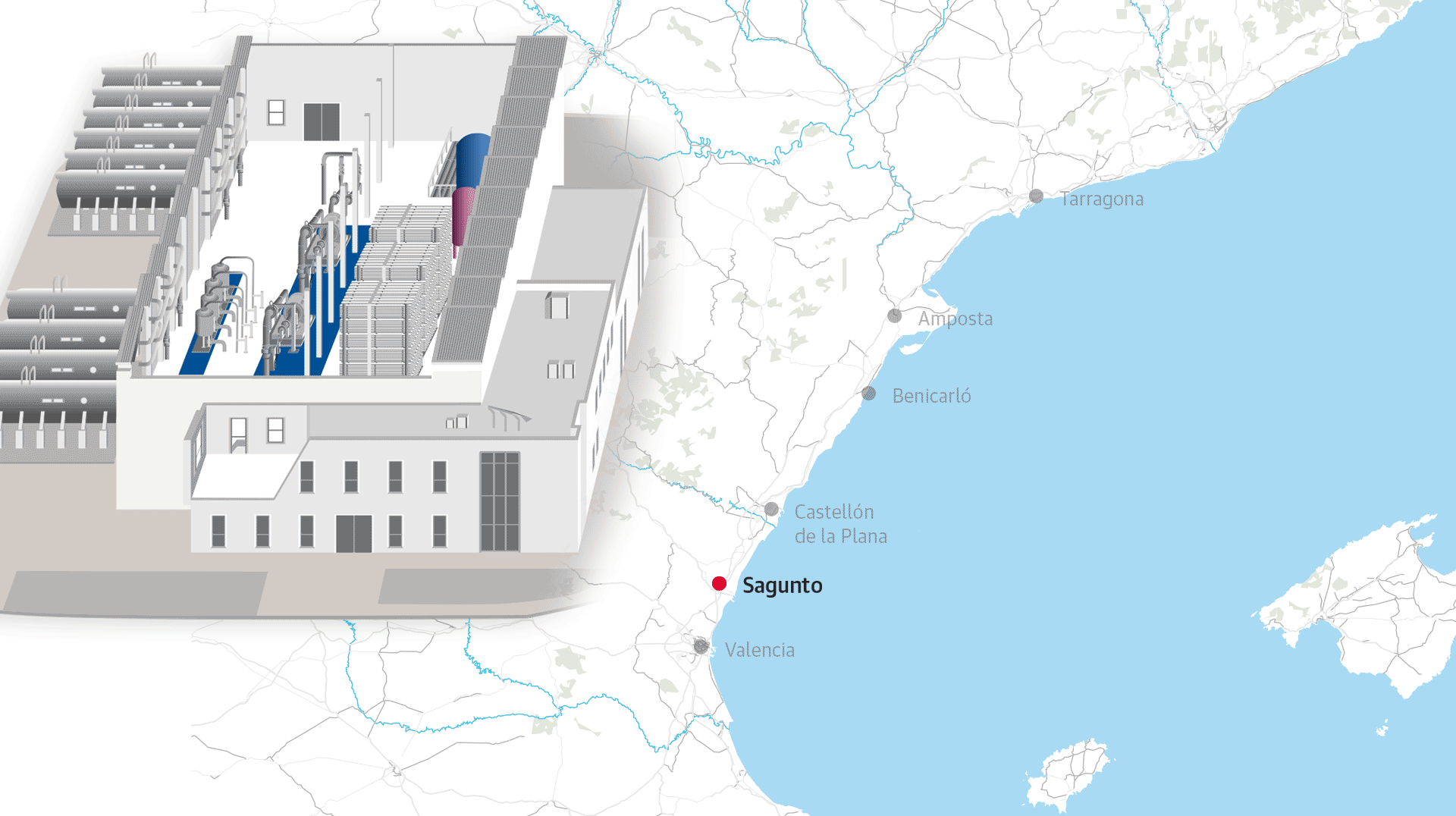 Así quiere enviar el Gobierno el agua de Valencia a Cataluña