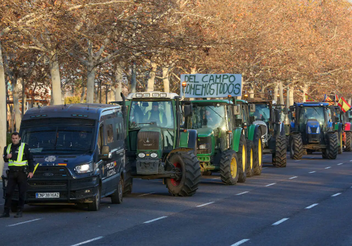 Tractorada en Valencia.