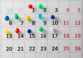 Un calendario en una imagen de archivo.