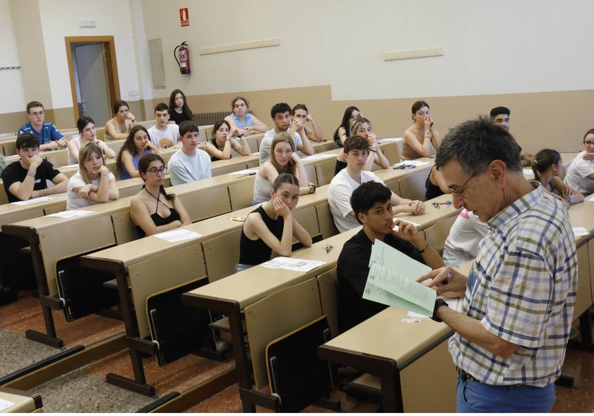 Examen de EBAU en la convocatoria de 2023.