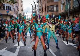 Participantes durante un desfile de carnaval, imagen de archivo.