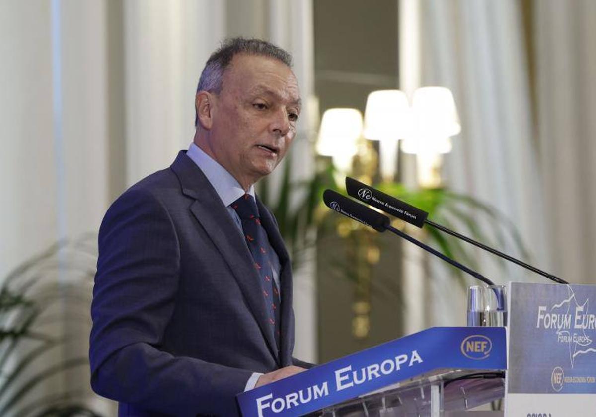 Salvador Navarro, durante su intervención en Madrid.