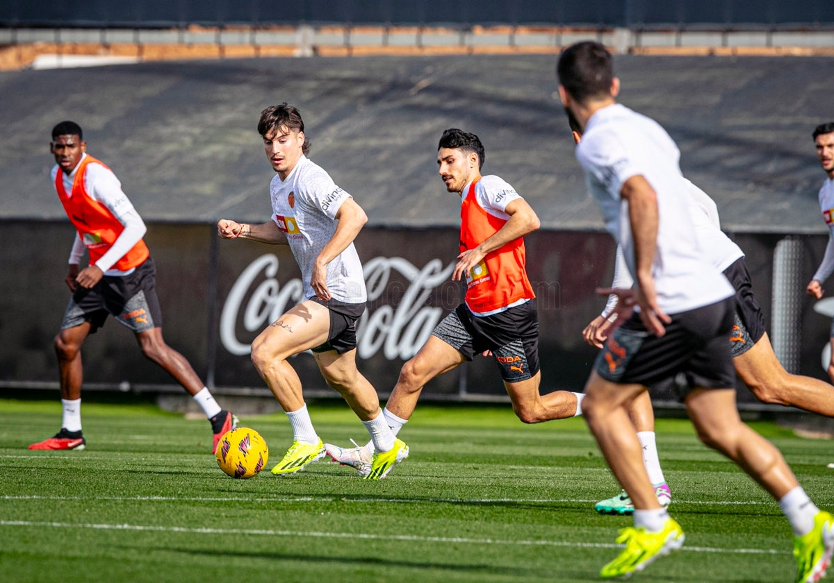 André Almeida, durante un entrenamiento de esta semana.