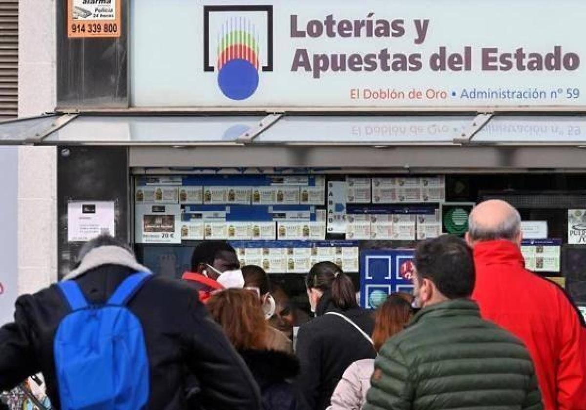 Una administración de lotería en una imagen de archivo.