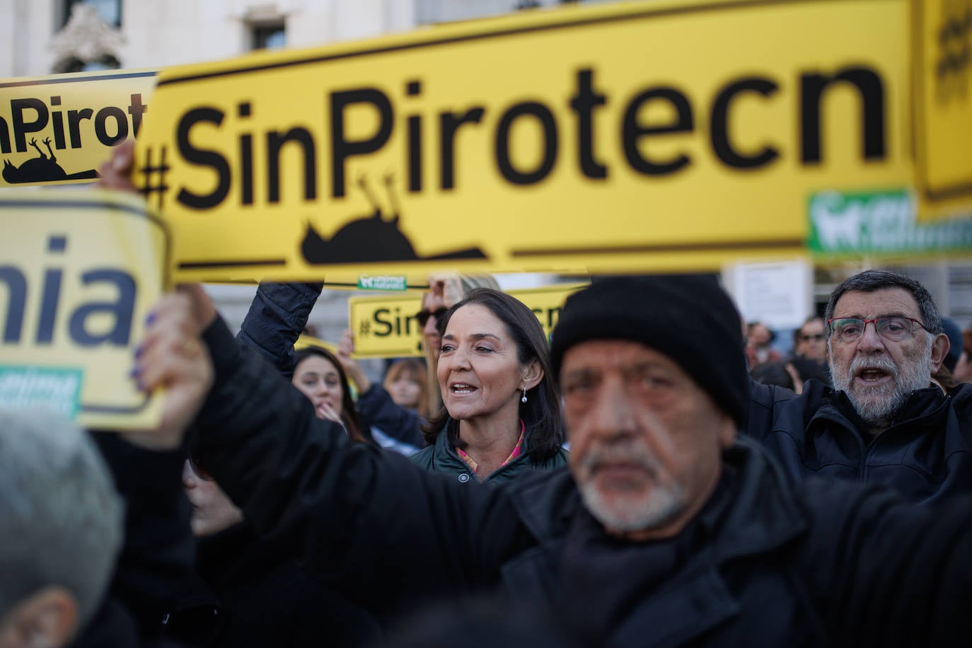 Protesta contra la mascletà en Madrid