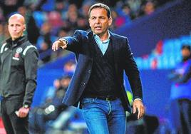 Javi Calleja, durante un partido de esta temporada.