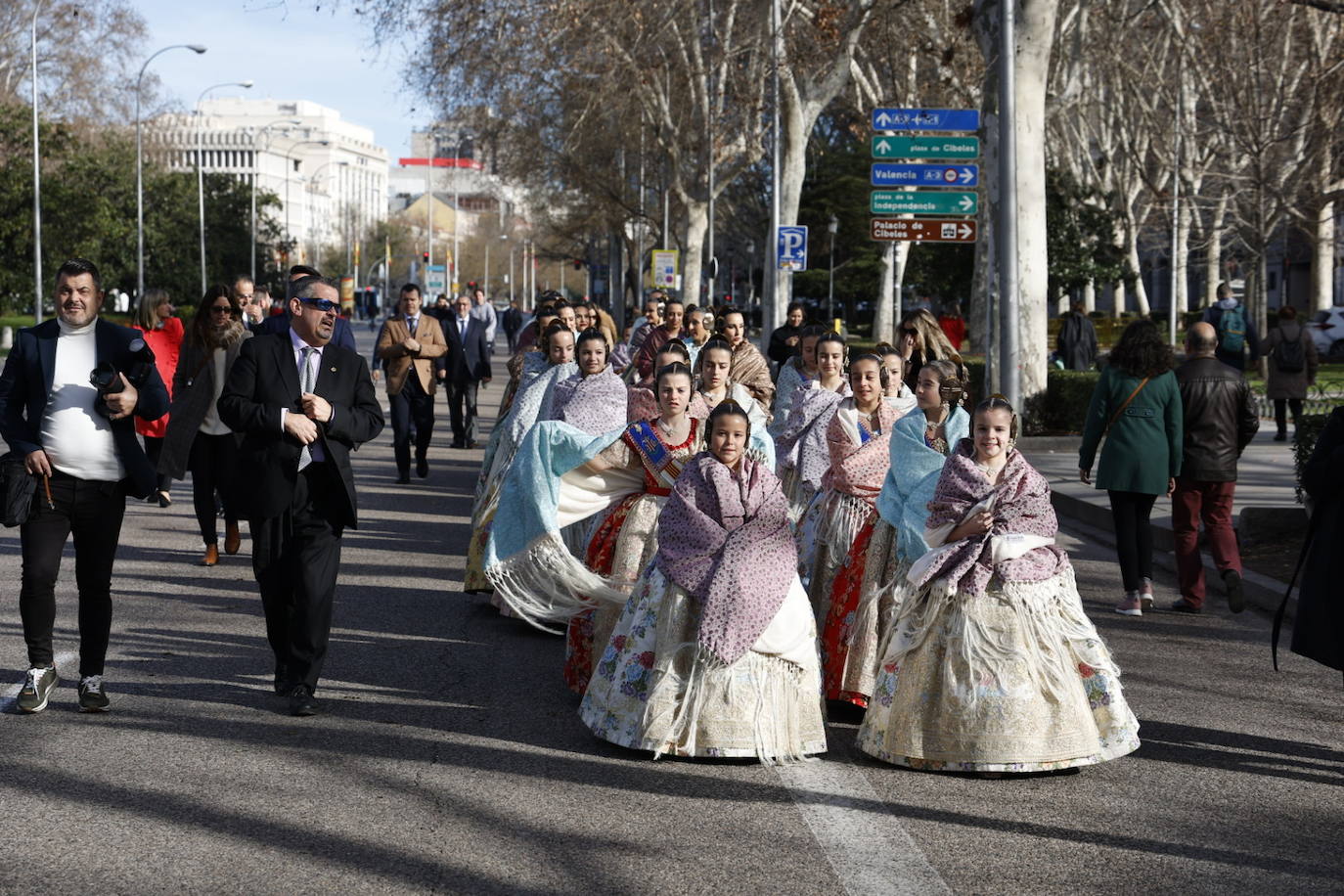 Las falleras mayores de Valencia y su corte, las grandes protagonistas en Madrid