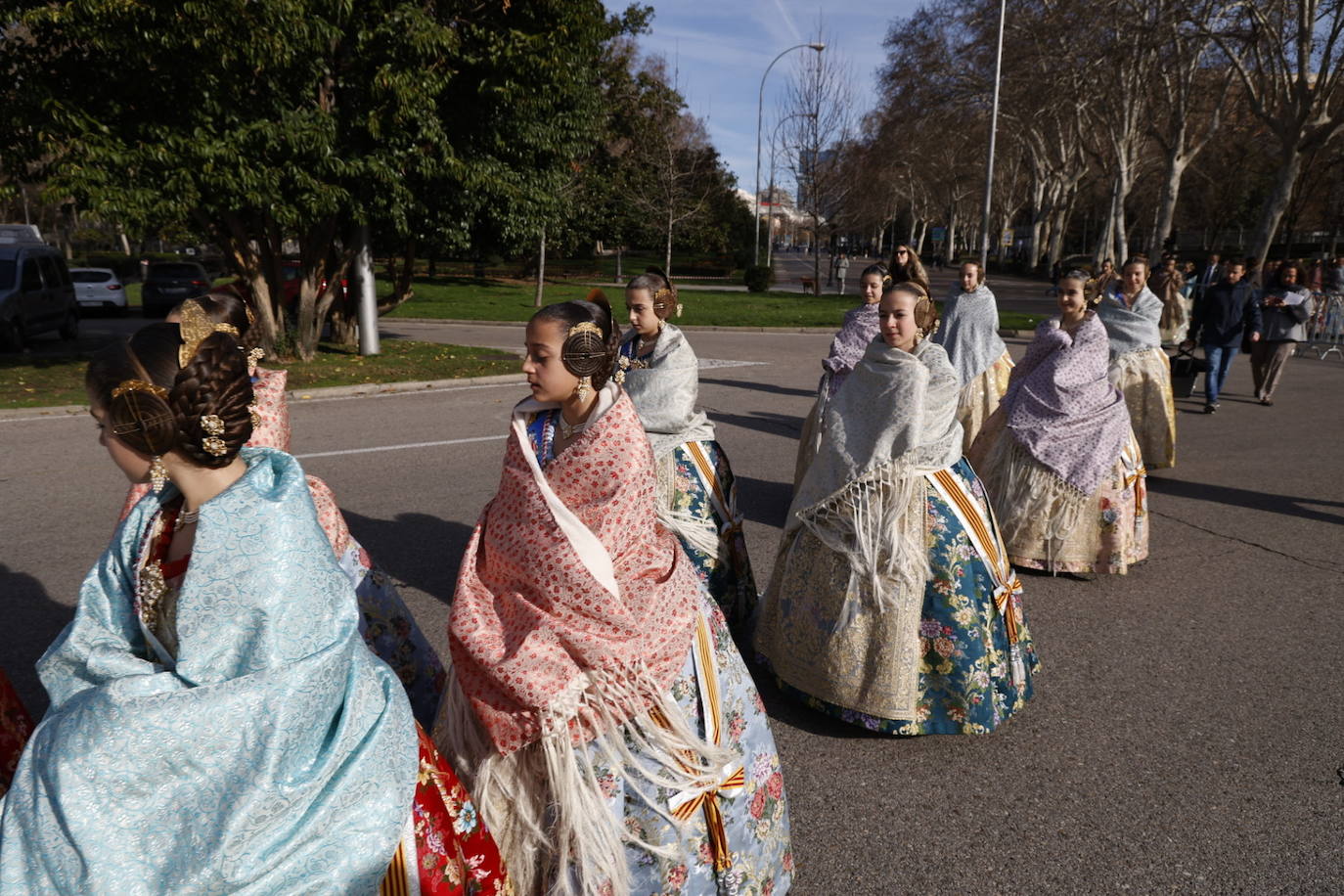 Las falleras mayores de Valencia y su corte, las grandes protagonistas en Madrid