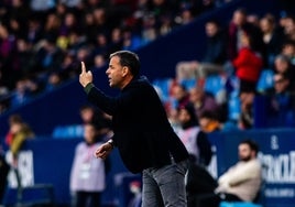 Javi Calleja, durante un partido con el Levante.