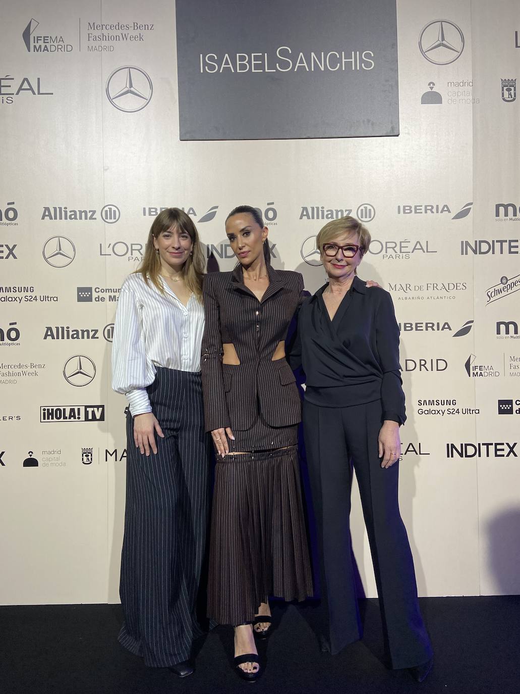 Paula Maiques, Marta Gil e Isabel Sanchís en la MBFWM.