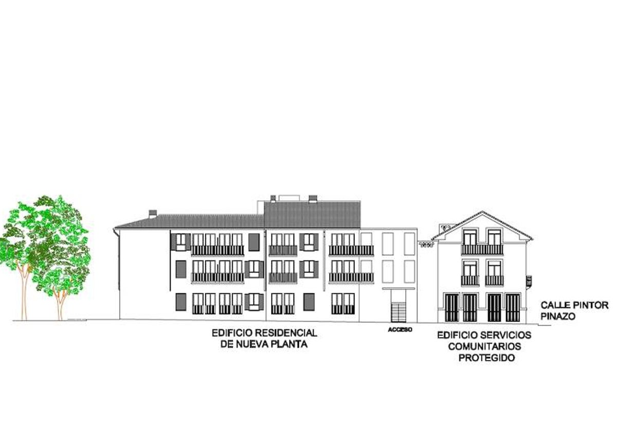 Imagen secundaria 1 - Aspecto y ubicación del futuro edificio de los cooperativistas de Resistir en Godella.