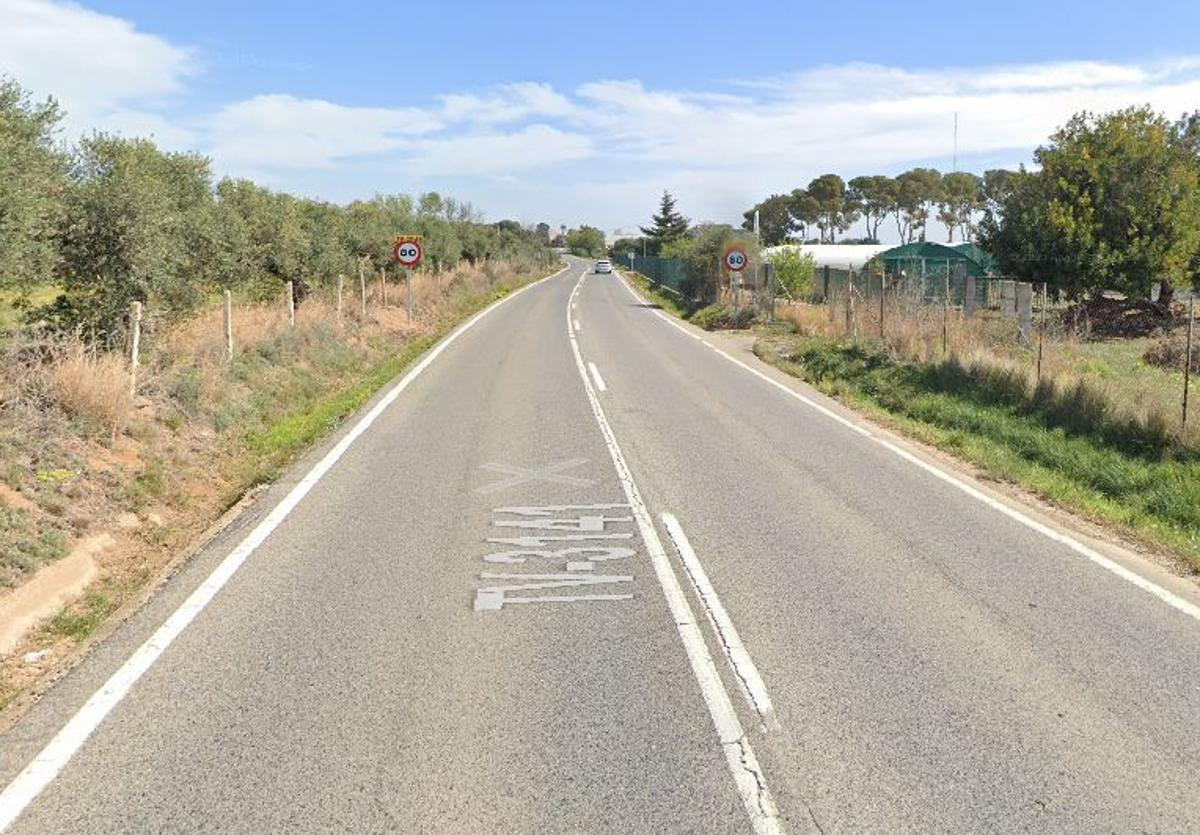 Carretera en la que se produjo el accidente mortal.