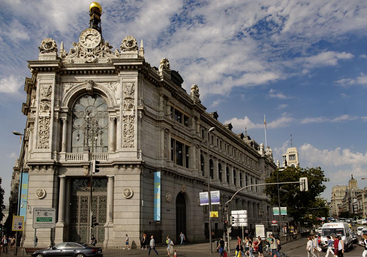 Fachada del edificio del Banco de España.