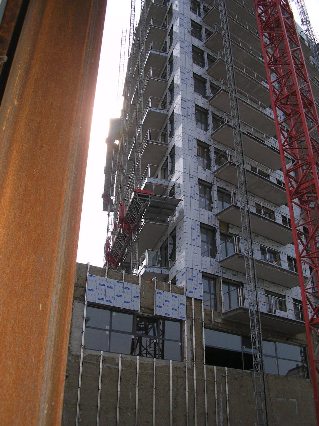 Así se ejecutó en 2008 la fachada del edificio de Campanar