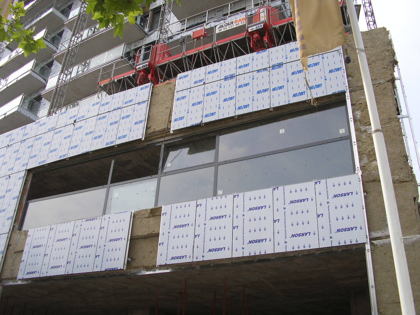 Así se ejecutó en 2008 la fachada del edificio de Campanar