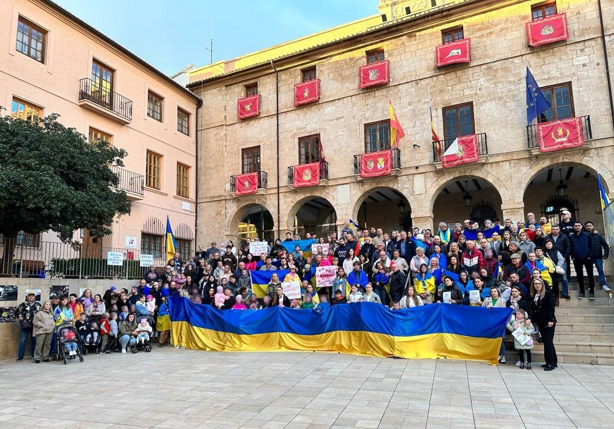 La concentración celebrada en Dénia.