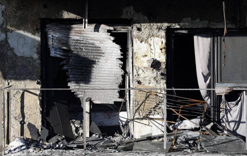 Así está actualmente el edificio incendiado en Campanar