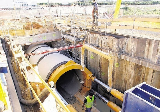 Obras de la conducción Júcar-Vinalopó.