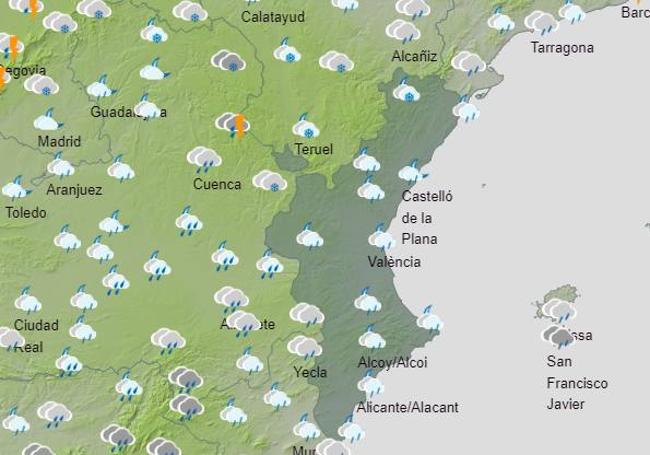 Las lluvias durante la mañana del domingo.