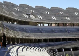 Interior del estadio del Valencia.