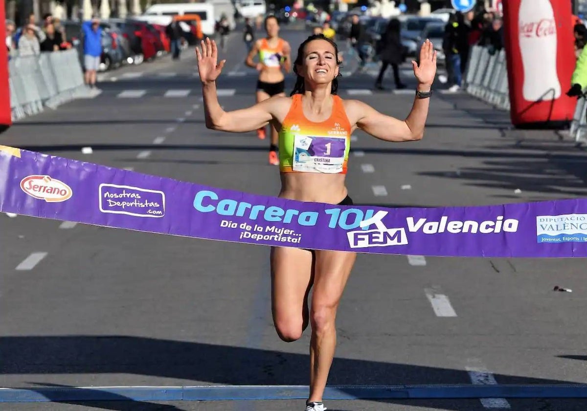 Cristina Juan, vencedora de la 10K Fem en 2023.