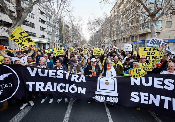 Un instante de la manifestación.