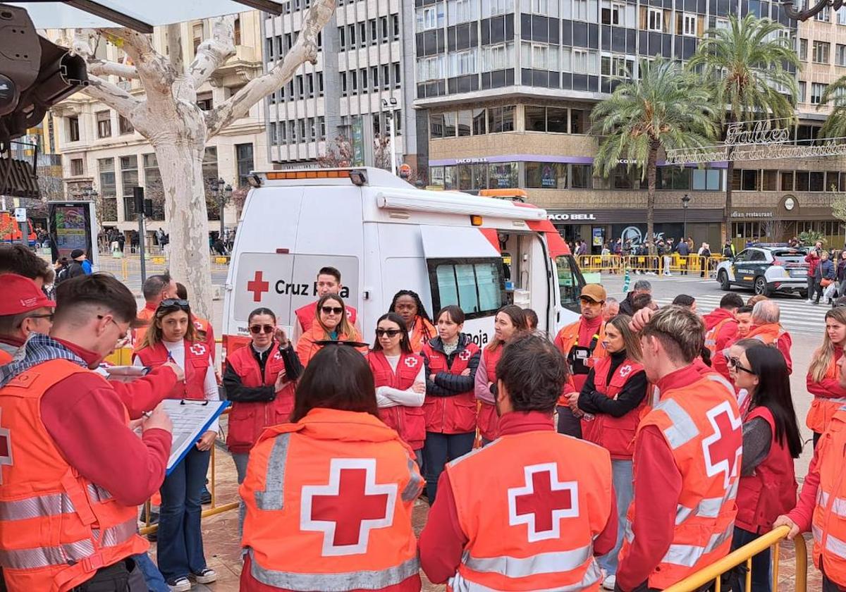 Equipo de la Cruz Roja.