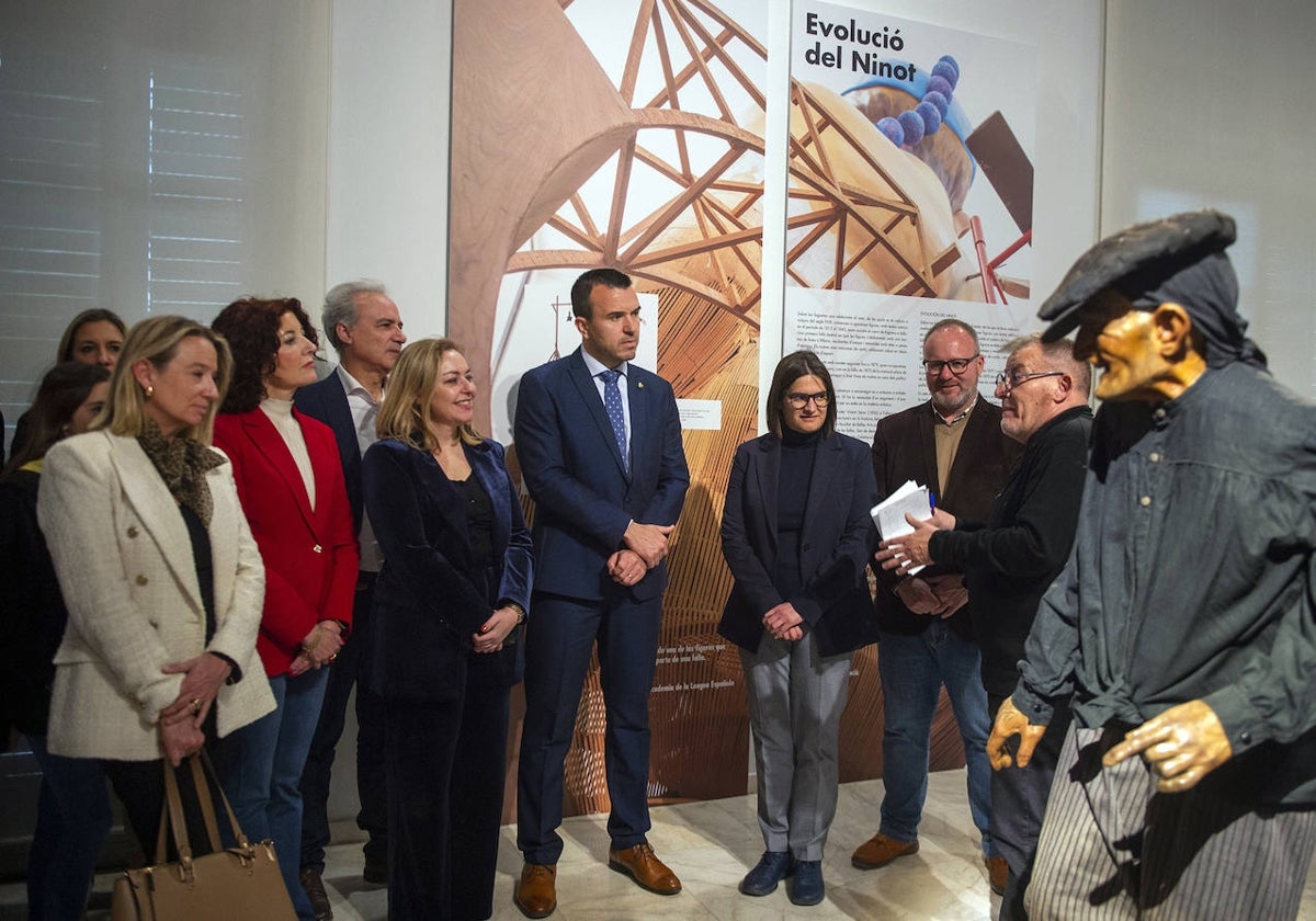 Inauguración de la exposición de ninots, en la Diputación de Valencia.