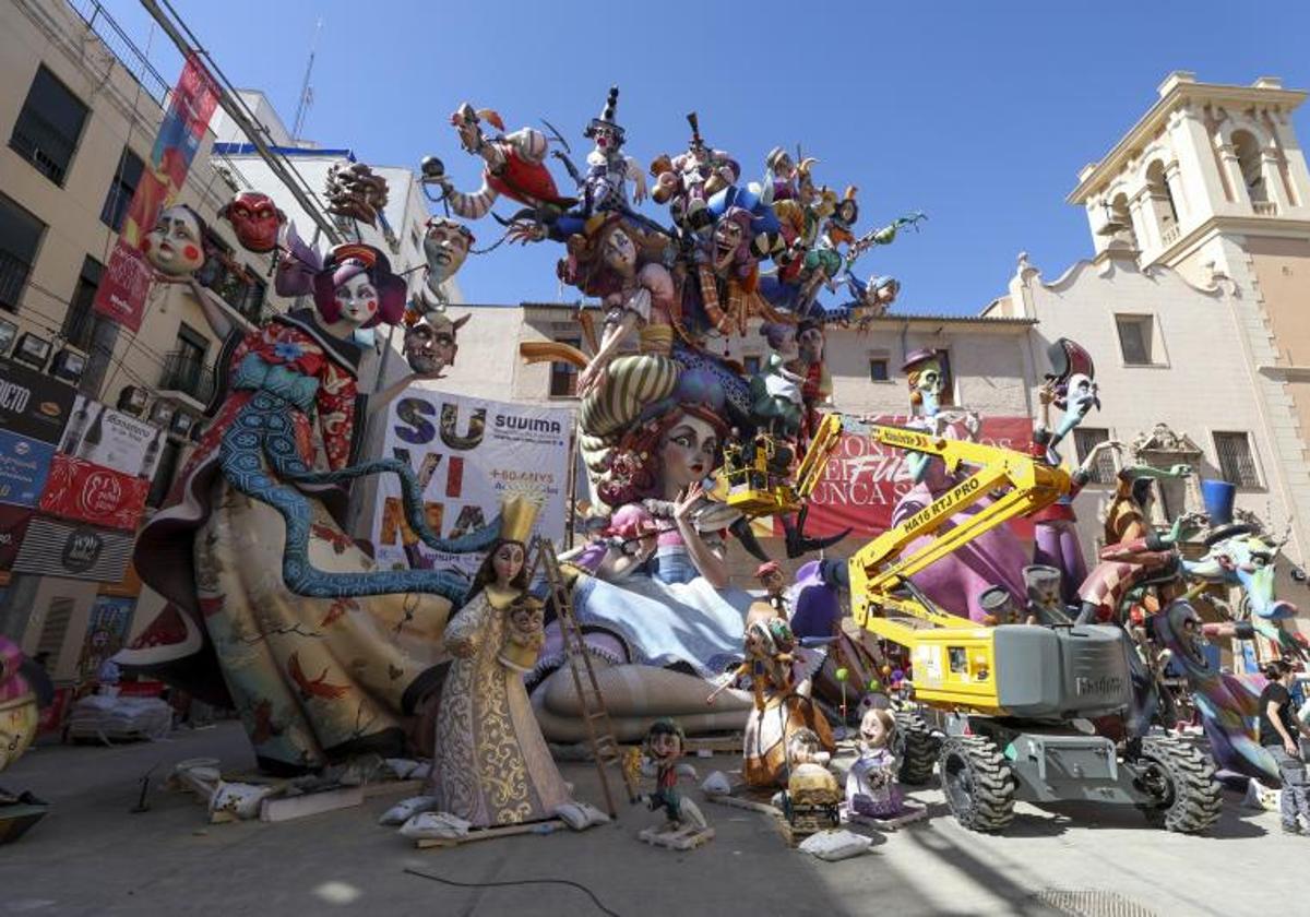 Plantà de las Fallas, en una imagen de archivo.