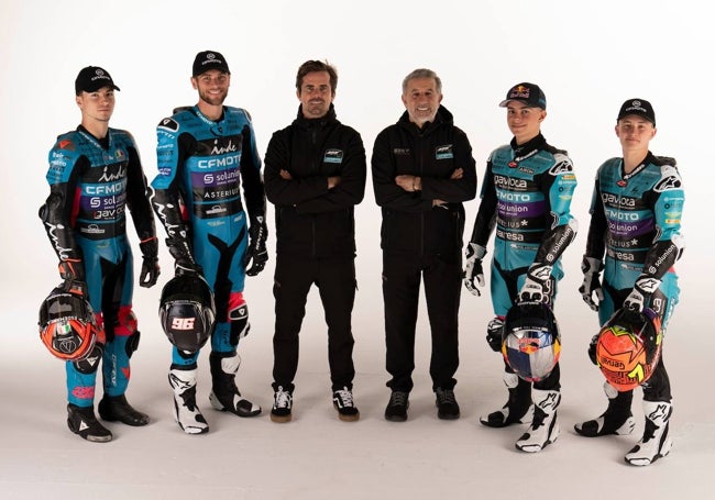 Izan Guevara, Jake Dixon, Nico Terol, Jorge Martínez 'Aspar', David Alonso y Joel Esteban.