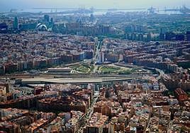 Vista aérea de Valencia.