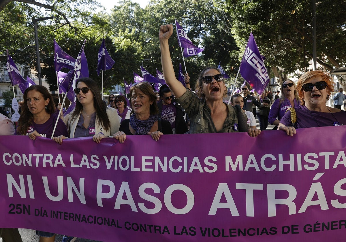 Una manifestación contra la violencia machista.