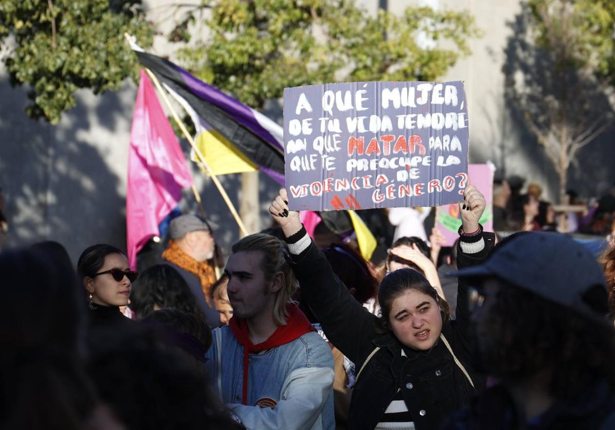 Manifestación en Valencia por el 8M.